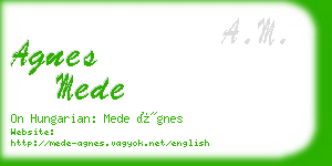 agnes mede business card